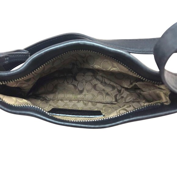 Vintage Y2K Coach Legacy Mini Dufflette Black Leather  Metal Hangtag Signature - Picture 10 of 11